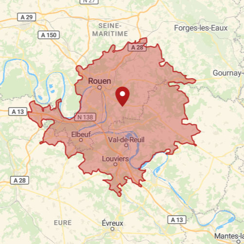 Zone d’intervention Rouen